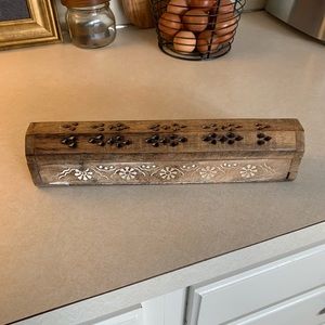 Carved Wood Incense Holder